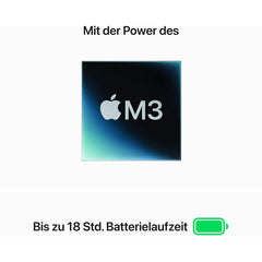 APPLE MRXW3D/A MBA 13.6 M3 C8 8/512/10C MDN, Notebook, mit 13,6 Zoll Display, Apple M3,M3 Prozessor, 8 GB RAM, 512 GB SSD, Apple M3, Mitternacht, macOS